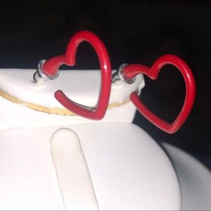 Funky heart earings💕